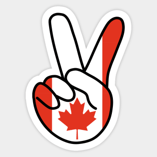 Canada V Sign Sticker